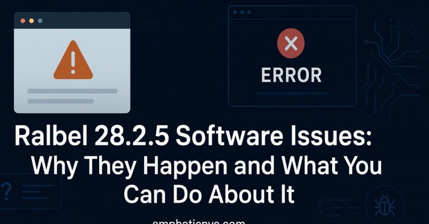 software ralbel28.2.5 issue: Why They Happen and What You Can Do About It