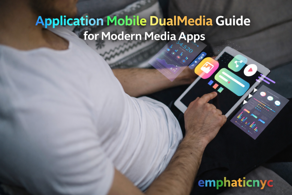 application mobile dualmedia app streaming video and audio concept